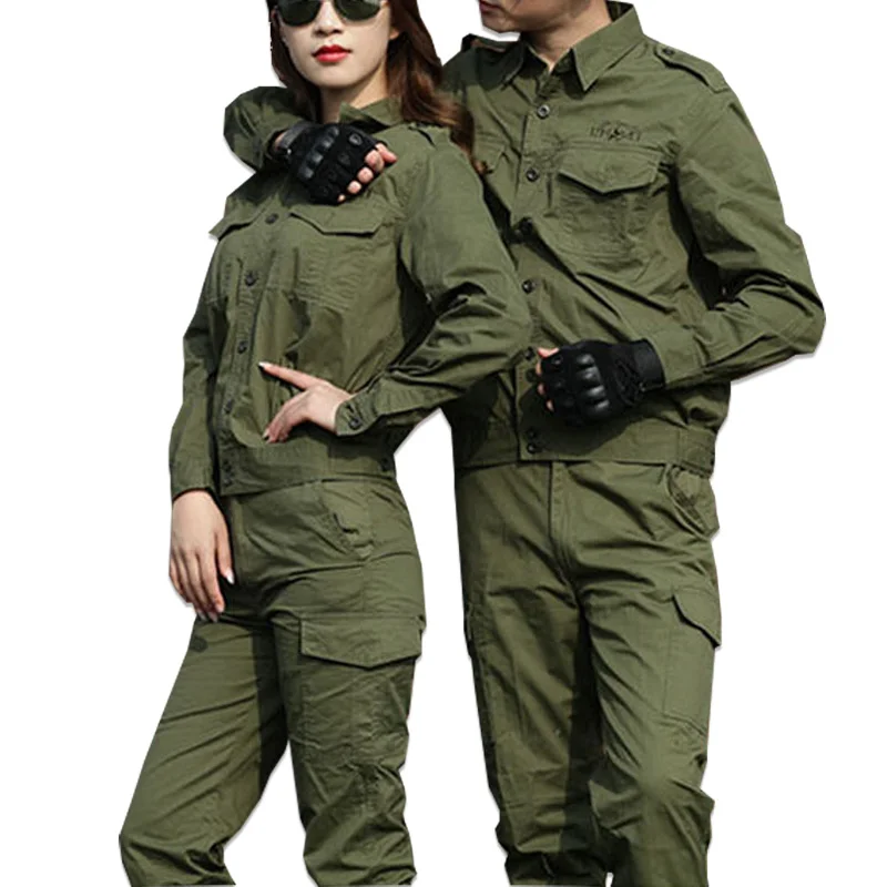 

German Military Long-sleeved ArmyGreen Uniform Camouflage Tactical Men's Work Welder Workshop Uniform Set военная оѬма